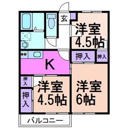 ドミールタナカⅣの物件間取画像